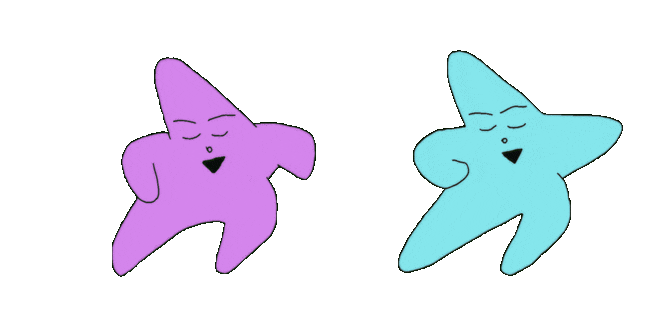 Purple & Blue Stars Dancing Animated Cursor