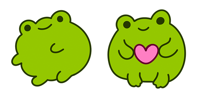 Cute Frog Heart Cursor