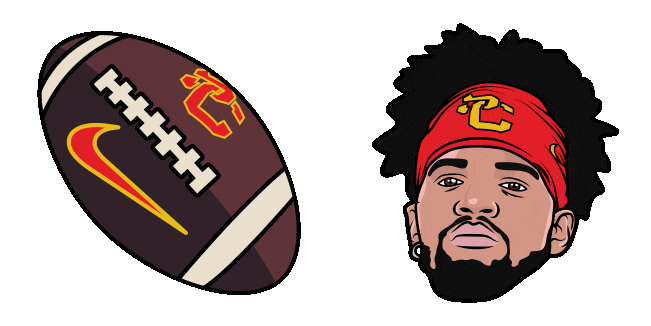 Caleb Williams & Ball Animated Cursor