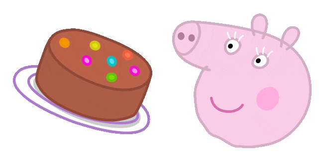 Peppa Pig Granny Pig & Cake Animated Cursor