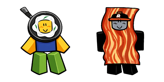 Roblox Noob Pan & Guest Bacon Cursor