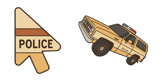 Stranger Things Hopper Police Ford Bronco Cursor