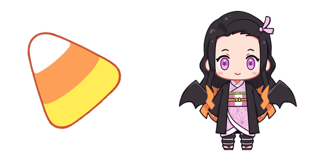 Demon Slayer Halloween Nezuko & Candy Corn Cursor
