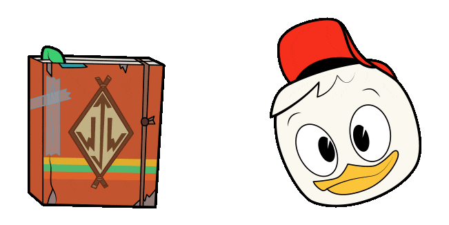 DuckTales Huey Duck & Junior Woodchuck Guidebook Animated Cursor