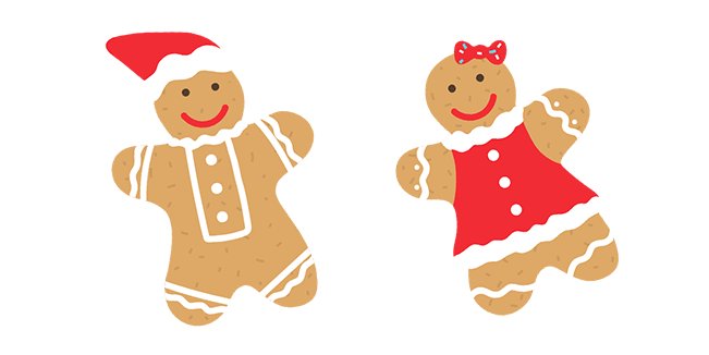 Gingerbread Cookie Boy & Girl Cursor
