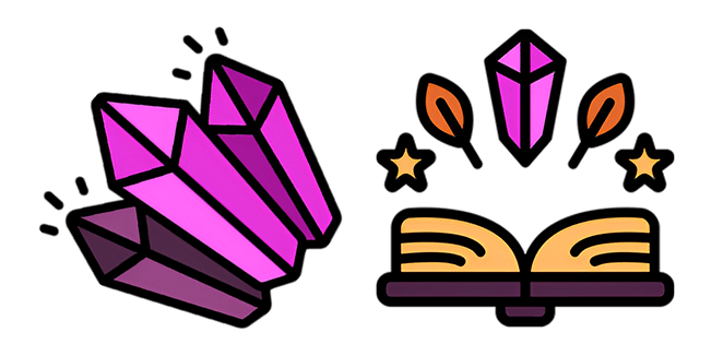 Witchcore Aesthetic Crystals & Magic Book Cursor