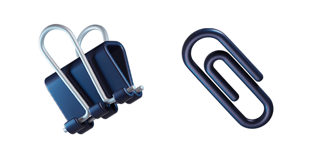 Binder Clip & Paperclip 3D Cursor