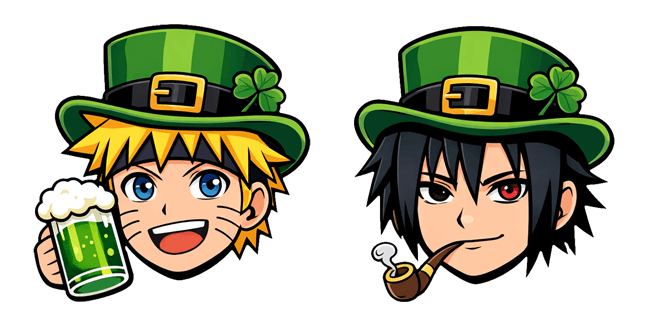 St. Patrick's Day Naruto & Sasuke Cursor