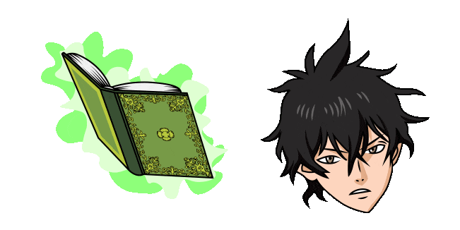 Black Clover Yuno Grinberryall & Grimoire Animated Cursor