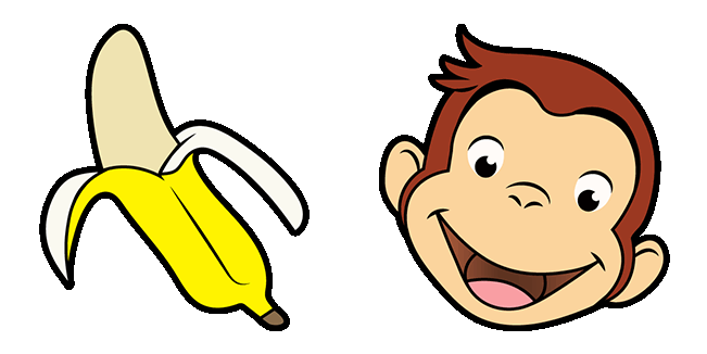 Curious George & Banana Animated Cursor