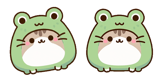 Cute Toad Costume Cat Animated Cursor