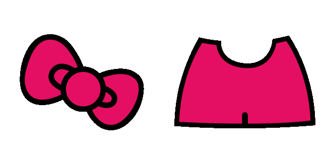 Sanrio Hello Kitty Bow & Clothes Animated Cursor