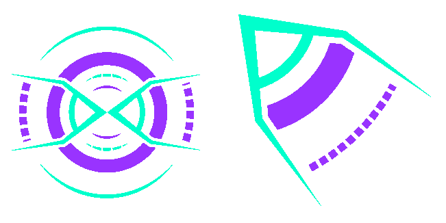 Neon Cyber X-Reticle Crosshair Animated Cursor