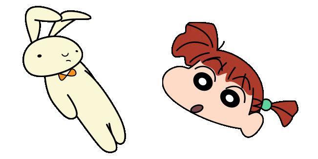 Crayon Shin-Chan Bunny & Nene Sakurada Animated Cursor