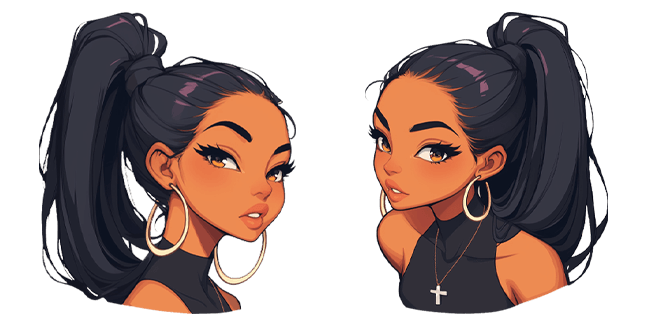 Cool Baddie Girl Cursor