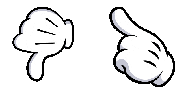 Mickey Mouse Hand Dislike Animated Cursor