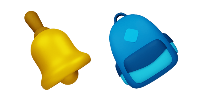 School Bell & School Bag 3D Cursor