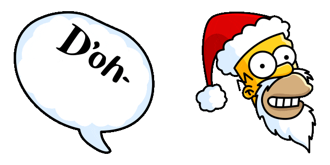 The Simpson Homer Santa Claus Animated Cursor