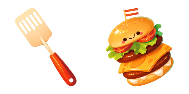 Cooking Paddle & Cute Burger Cursor