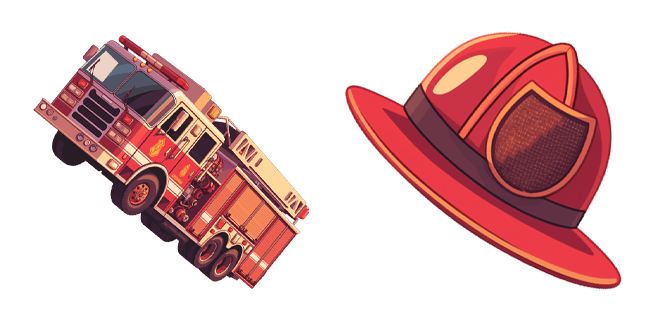 Firefighters Truck & Helmet Cursor