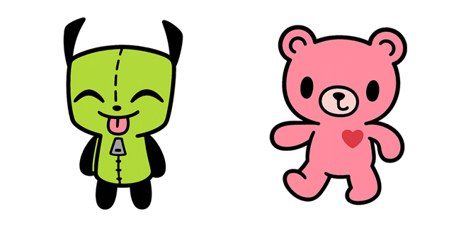 Cute Invader Zim GIR & Gloomy Bear Cursor