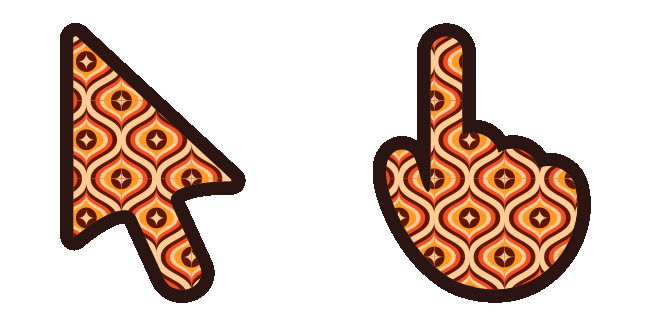 Aesthetic Vintage Retro Pattern Animated Cursor
