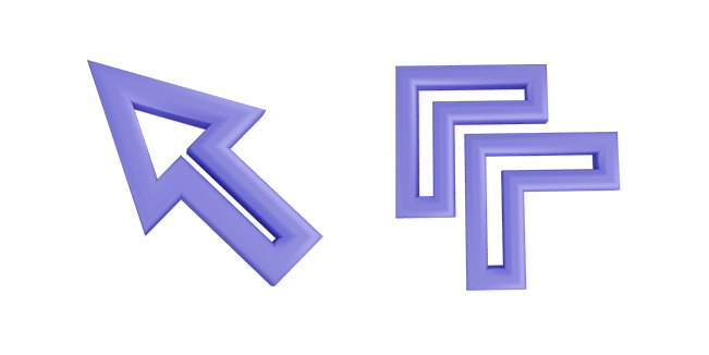 Lavender Arrows 3D Cursor