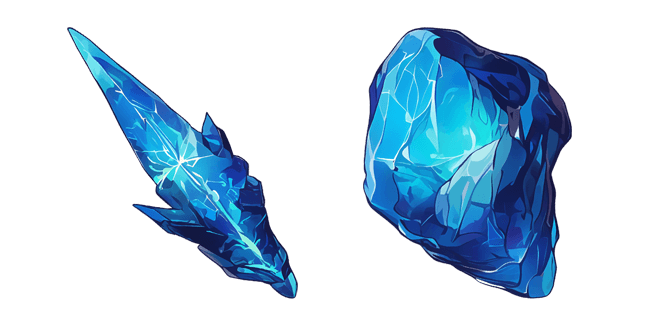 Magic Glowing Blue Crystal Cursor