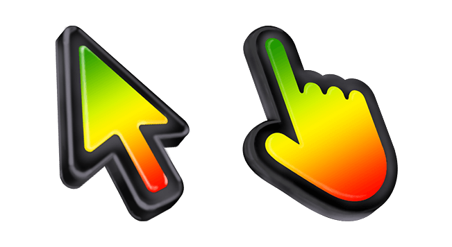 3D Rastafari Black Stroke Mac Cursor
