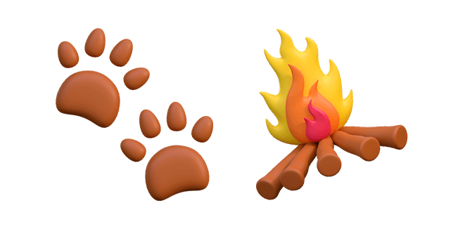 Animal Footprints & Bonfire 3D Cursor