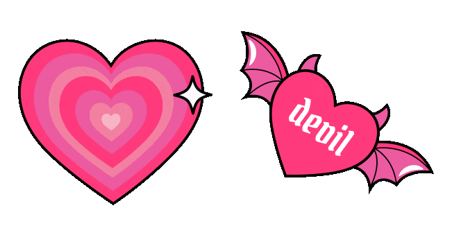 Y2K Aesthetic Pink Hearts Animated Cursor