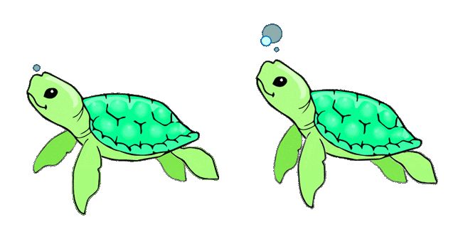 Green Turtle Animated Cursor