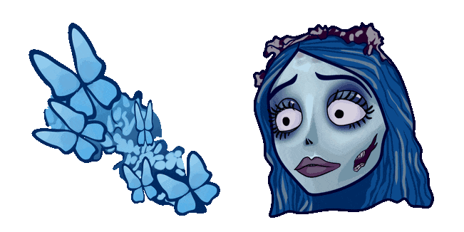 Corpse Bride Emily & Butterflies Cursor