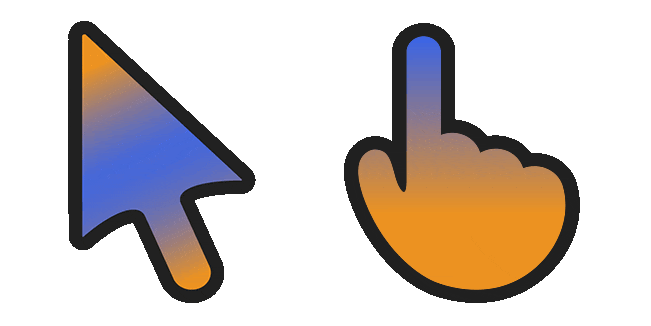 Blue & Orange Gradient Animated Cursor