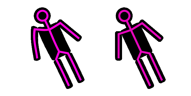 Neon Stickman Dancing Animated Cursor
