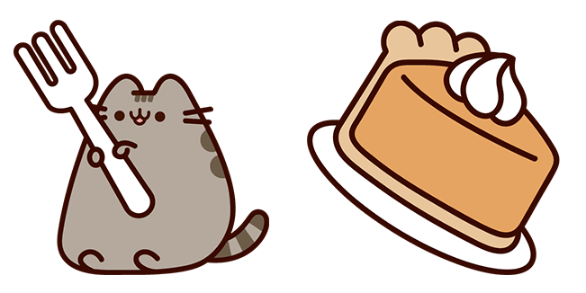 Pusheen the Cat & Thanksgiving Pie Cursor