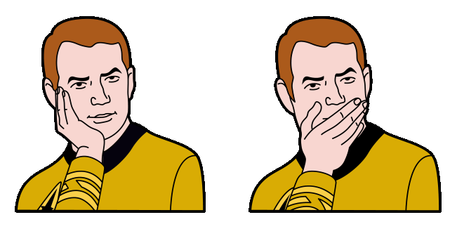 Sarcastically Surprised Kirk Meme Animated Cursor