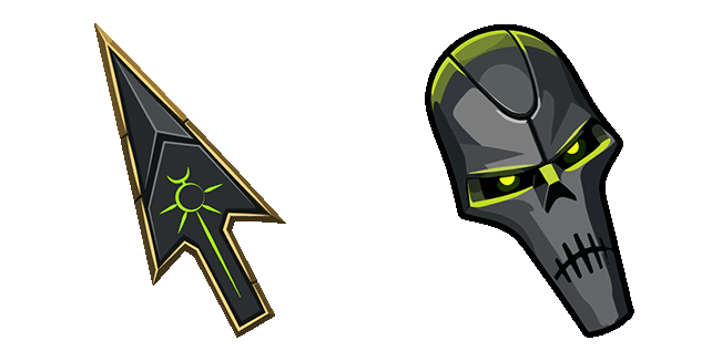 Warhammer 40K Necron Head & Glyph Animated Cursor