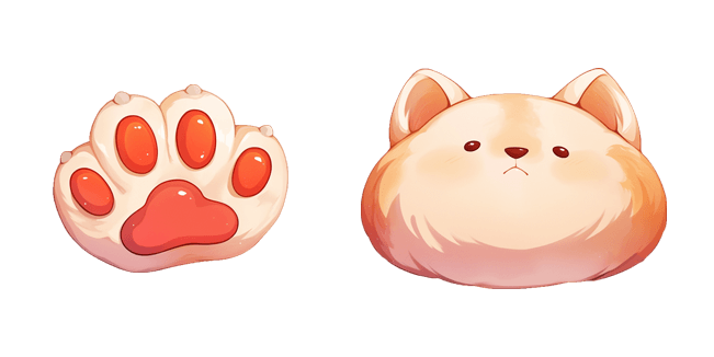 Cute Puffy Shiba Inu & Paw Cursor