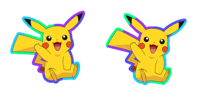 Pokemon Pikachu Colorful Stroke Animated Cursor
