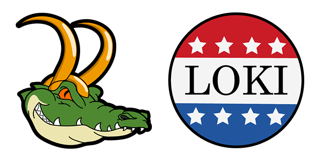 Alligator Loki & Badge Cursor