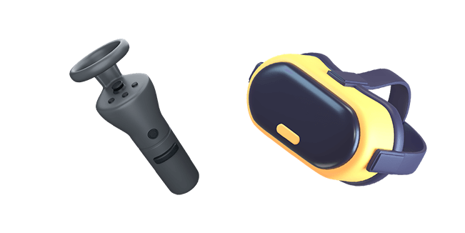 VR Controller & VR Glasses 3D Cursor