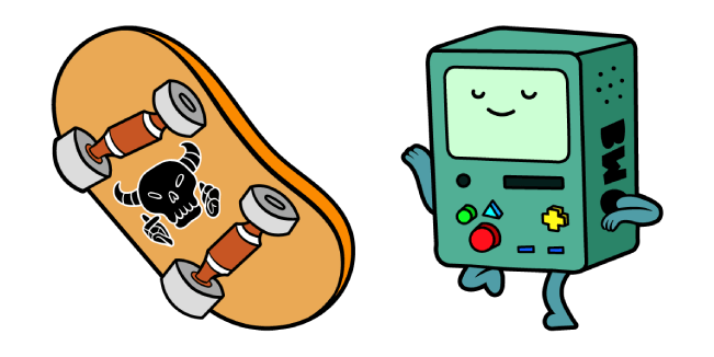 Adventure Time BMO & Skateboard Cursor