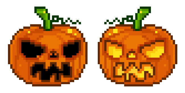 Halloween Pumpkin Pixel Animated Cursor