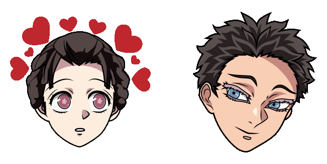 Demon Slayer Akaza Hakuji & Hearts Animated Cursor