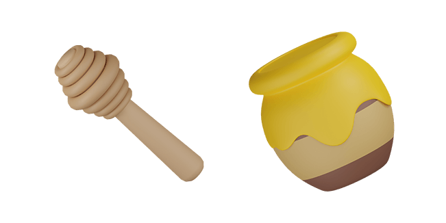 Honey Dipper & Honey Jar 3D Cursor