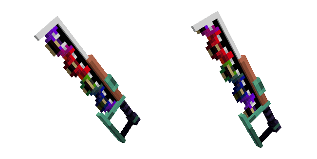 Minecraft Rainbow Chainsaw Sword Animated Cursor