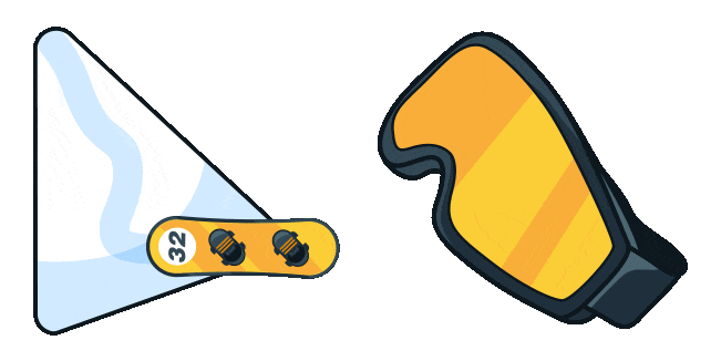 Snowboard & Goggles Animated Cursor