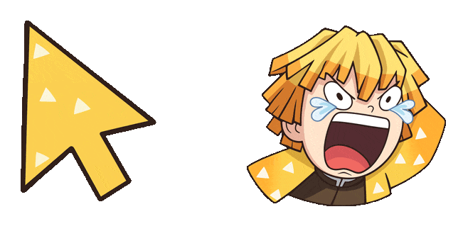 Demon Slayer Zenitsu Panic Mode Animated Cursor