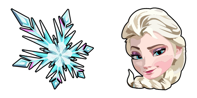 Frozen Elsa & Snowflake Cursor